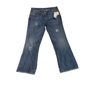 Svoboda Women’s Denim Bootcut Jeans With Embroidered Back Pockets Size 16 - New
